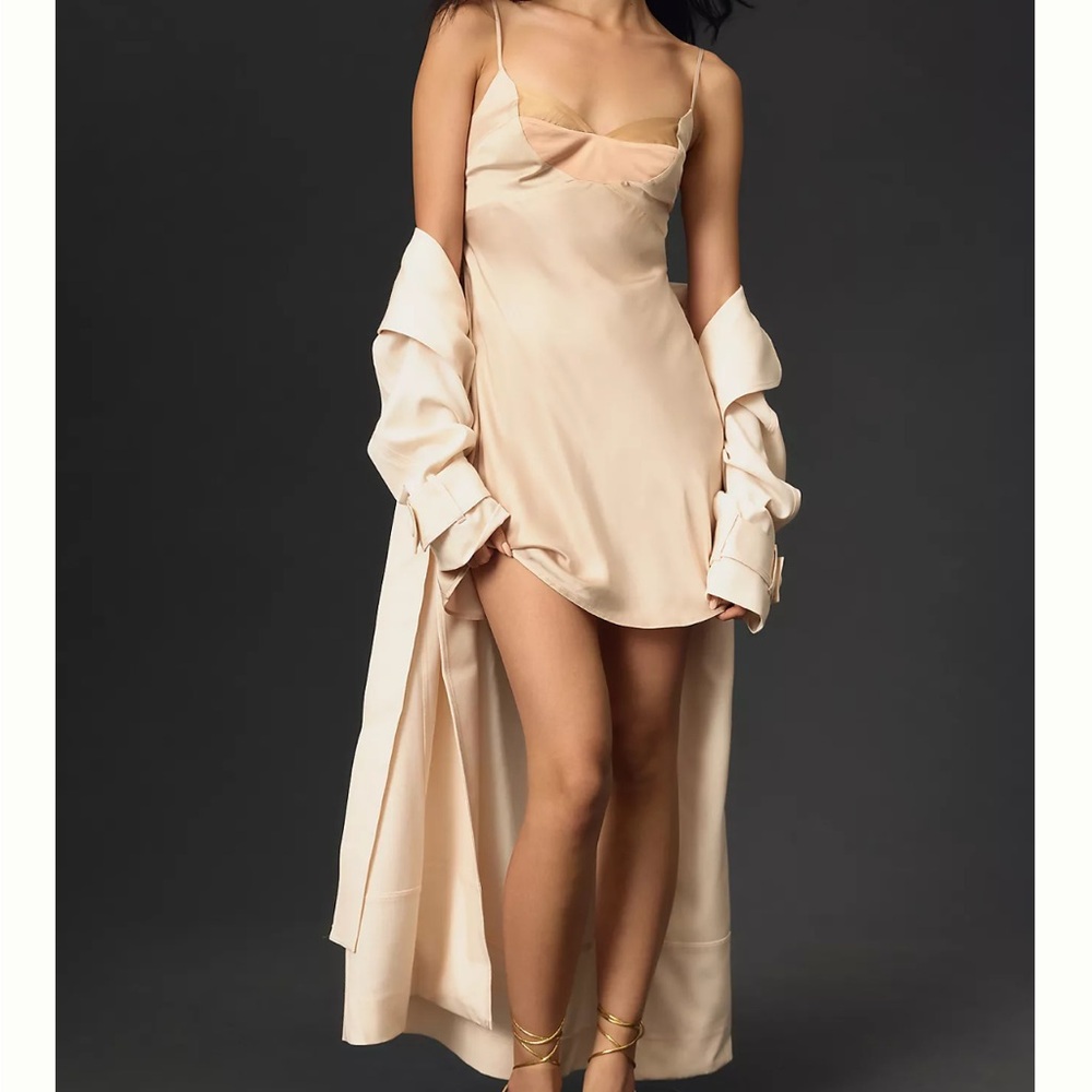 Elegant Cream Slip Dress